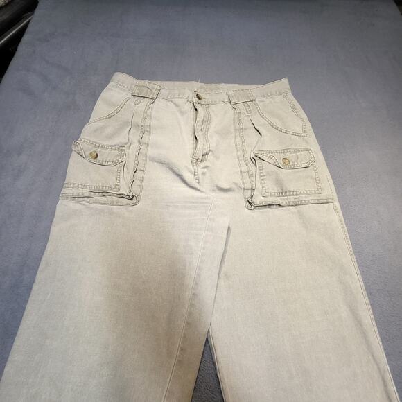 Bimini Bay Pants Mens 36x30 Beige Straight Leg Distressed - Picture 2 of 11